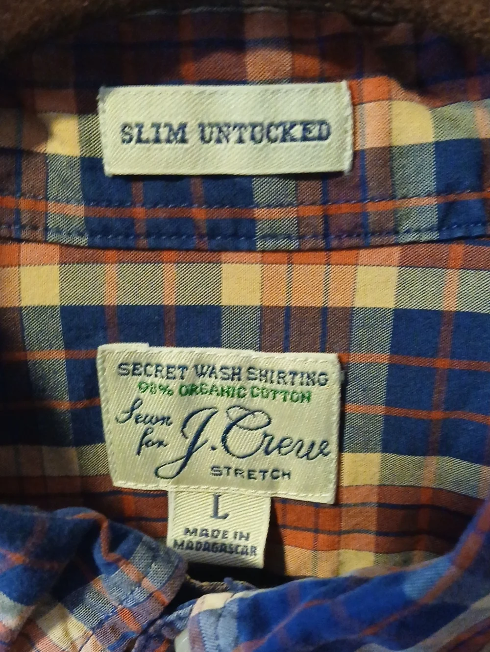 J. Crew Plaid Button-Down Shirt - Size L